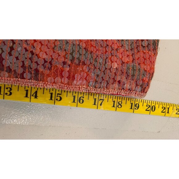 Styleworks Sequin Dress Size 12 Red & Orange Silk Cocktail Party - Picture 9 of 10